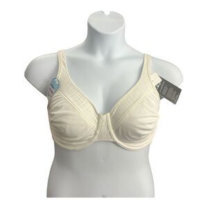 Platex BREATHABLY COOL Underwire Bea Size 42C White M493 Dry Fabric Lingerie